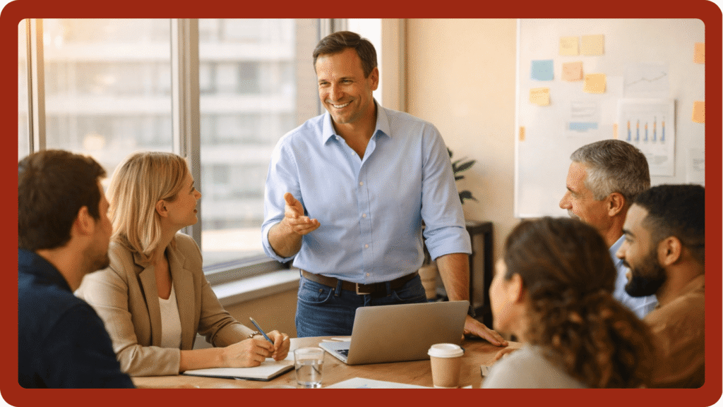 Şirketlerde performans yönetimi kapsamında ekip toplantısı ve yönetici yönlendirmesi